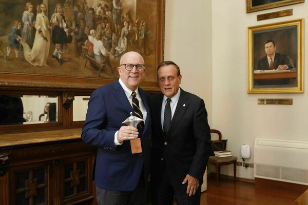 Provost McGreevy with UC Chile President Ignacio Sánchez Díaz
